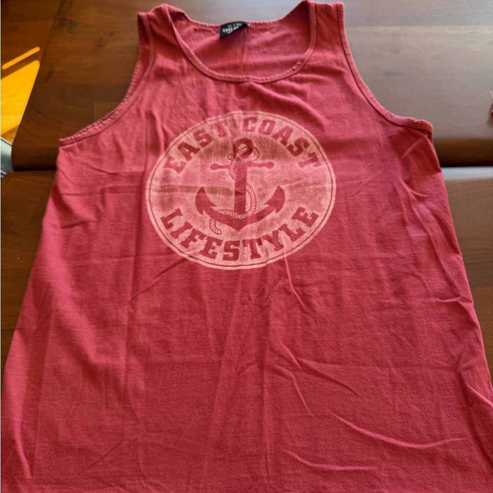 East Coast Lifestyle Men's Dusty Red Tank Top - Size M